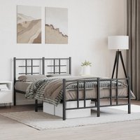 Metal Bed Frame without Mattress Footboard 120x190cm 120x190 cm