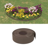 Berkfield Home Garden Edging Brown 10 m 15 cm Polyethylene