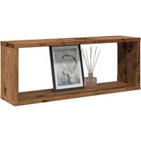 Wall Cube Shelves 4 pcs Old Wood 60x15x23 cm Engineered Wood x 15 x 23 cm
