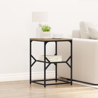Berkfield Home Side Table Artisan Oak 41x40x60 cm Engineered Wood in Brown | Size: 41 x 40 x 60 cm