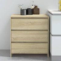 Berkfield Home Sideboard Sonoma Oak 70x41x75 cm Engineered Wood in Brown | Size: 70 x 41 x 75 cm