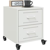 Berkfield Home Bedside Cabinets 2 pcs White 36x39x43.5 cm Steel