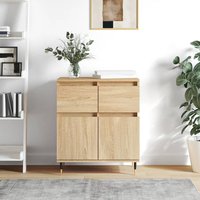 Berkfield Home Sideboard Sonoma Oak 60x35x70 cm Engineered Wood in Brown | Size: 60 x 35 x 70 cm