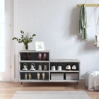 Berkfield Home Shoe Cabinet Concrete Grey 102x36x60 cm Engineered Wood | Size: 102 x 36 x 60 cm