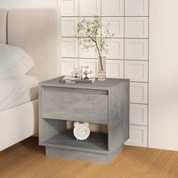 Berkfield Home Bedside Cabinet Concrete Grey 45x34x44 cm Engineered Wood | Size: 45 x 34 x 44 cm