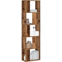 Berkfield Home Bookcase 5-Tier Old Wood 45x23.5x162.5 cm Engineered Wood in Brown