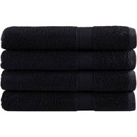 Berkfield Home Premium Sauna Towels SOLUND 4 pcs Black 80x200 cm 600 gsm