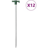 Berkfield Home Tent Pegs 12 pcs 25 cm 7 mm Galvanised Steel & PP