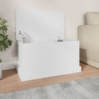 Berkfield Home Storage Box White 70x40x38 cm Engineered Wood | Size: 70 x 40 x 38 cm