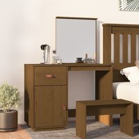 Berkfield Home Dressing Table Honey Brown 95x50x134 cm Solid Wood Pine | Size: 95 x 50 x 134 cm