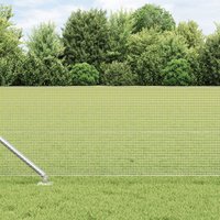 Berkfield Home Welded Wire Fence with 13 Spike Posts 0.5x50 m Galvanised Steel in Grey
