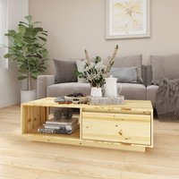 Berkfield Home Coffee Table 110x50x33.5 cm Solid Firwood in Brown
