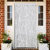Berkfield Home Insect Curtain Light & Dark Grey 100x220 cm Chenille