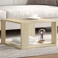 Berkfield Home Coffee Table Sonoma Oak 51.5x51.5x30 cm Engineered Wood in Brown