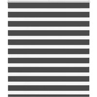 Berkfield Home Zebra Blind Black 120x100 cm Fabric Width 115.9 cm Polyester