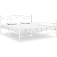 Berkfield Home Bed Frame White Metal 180x200 cm Super King