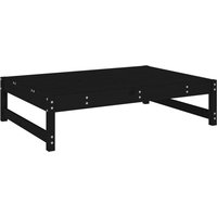 Berkfield Home Garden Footstool Black 120x80 cm Solid Wood Pine