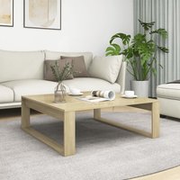 Berkfield Home Coffee Table Sonoma Oak 100x100x35 cm Engineered Wood in Brown | Size: 100 x 100 x 35 cm