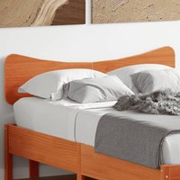 Berkfield Home Headboard Wax Brown 135 cm Solid Wood Pine