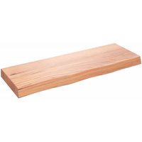 Berkfield Home Wall Shelf Light Brown 80x30x(2-6) cm Treated Solid Wood Oak
