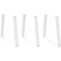 Berkfield Home Dining Table Legs V-Shape 3 pcs White 70x(72-73.3) cm Steel