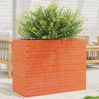 Berkfield Home Garden Planter Wax Brown 90x40x68.5 cm Solid Wood Pine
