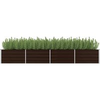 Berkfield Home Garden Raised Bed Brown 320x80x45 cm Galvanised Steel | Size: 320 x 80 x 45 cm