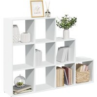 Berkfield Home Room Divider Bookcase 3-Tier White 137.5x29x103.5 cm Engineered Wood