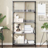 Berkfield Home Bookshelf Grey Sonoma 78.5x33x153 cm Engineered Wood