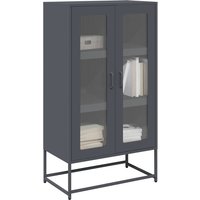 Berkfield Home Highboard Anthracite 68x39x123 cm Steel in Black | Size: 68 x 39 x 123 cm