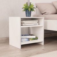 Berkfield Home Bedside Cabinet White 40x30x40 cm Engineered Wood | Size: 40 x 30 x 40 cm