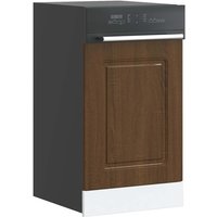 Berkfield Home Dishwasher Panel Kalmar Brown Oak 45x1.5x67 cm Engineered Wood in Brown