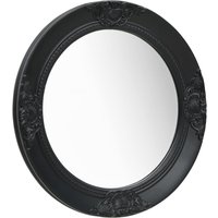 Berkfield Home Wall Mirror Baroque Style 50 cm Black