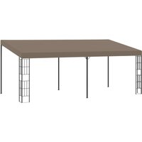 Berkfield Home Wall-mounted Gazebo 6x3 m Taupe Fabric in Beige