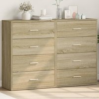Berkfield Home Sideboards 2 pcs Sonoma Oak 60x31x84 cm Engineered Wood in Brown | Size: 60 x 31 x 84 cm