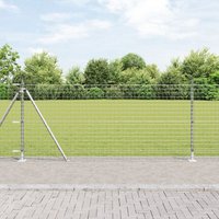 Fence Posts Set 26 Galvanised steel 3.2 x 3.2 x 90 cm Durable