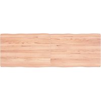 Berkfield Home Table Top Light Brown 120x40x(2-4)cm Treated Solid Wood Live Edge