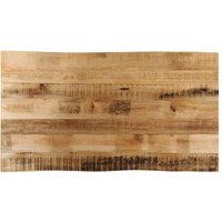 Berkfield Home Table Top Live Edge 110x60x2.5 cm Solid Wood Rough Mango in Brown
