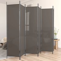 Berkfield Home 6-Panel Room Divider Anthracite 300x200 cm Fabric in Black