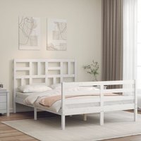Bed Frame Headboard 140x190 cm Solid Wood