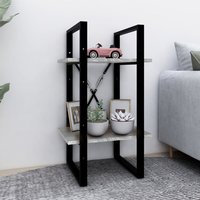 Berkfield Home 2-Tier Book Cabinet Grey Sonoma 40x30x70 cm Engineered Wood | Size: 40 x 30 x 70 cm