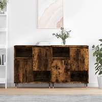 Berkfield Home Sideboards 2 pcs Smoked Oak Engineered Wood in Brown