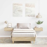 Berkfield Home Bed Frame No Mattress Sonoma Oak 100x200 cm Engineered Wood in Brown