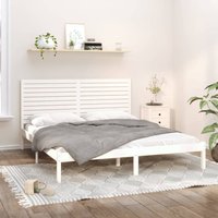 Berkfield Home Bed Frame White Solid Wood 180x200 cm Super King Size