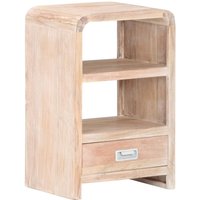 Berkfield Home Bedside Table 40x30x60 cm Solid Acacia Wood in Brown | Size: 40 x 30 x 60 cm