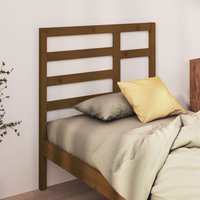 Berkfield Home Bed Headboard Honey Brown 81x4x104 cm Solid Wood Pine | Size: 81 x 4 x 104 cm