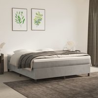 Bed Frame without Mattress Light Grey Super King Velvet