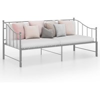 Berkfield Home Pull-out Sofa Bed Frame Grey Metal 90x200 cm