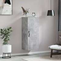 Berkfield Home Wall Mounted Cabinet Concrete Grey 34.5x34x90 cm Engineered Wood