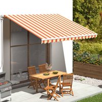 Berkfield Home Replacement Fabric for Awning Yellow & Orange 4x3.5 m